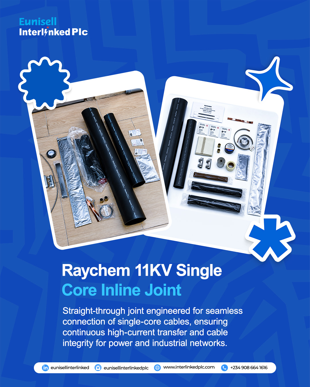 Raychem 11kV Single Core Inline Joint